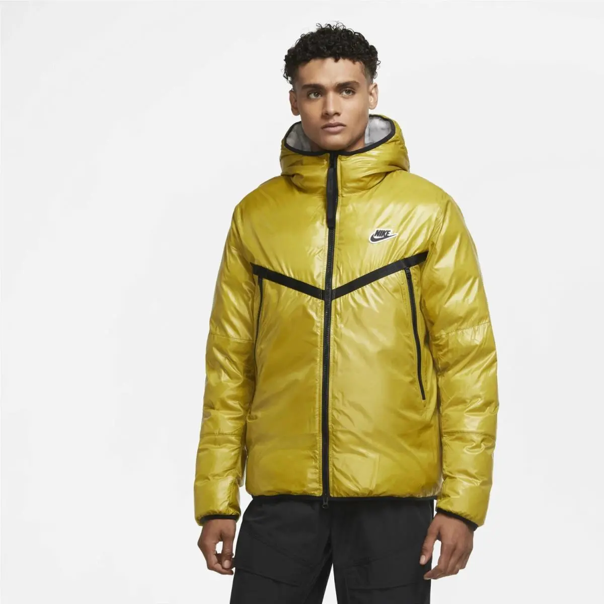 Nike Sportswear Repel Windrunner Fill Jacket Gold Black Medium CZ1508-377