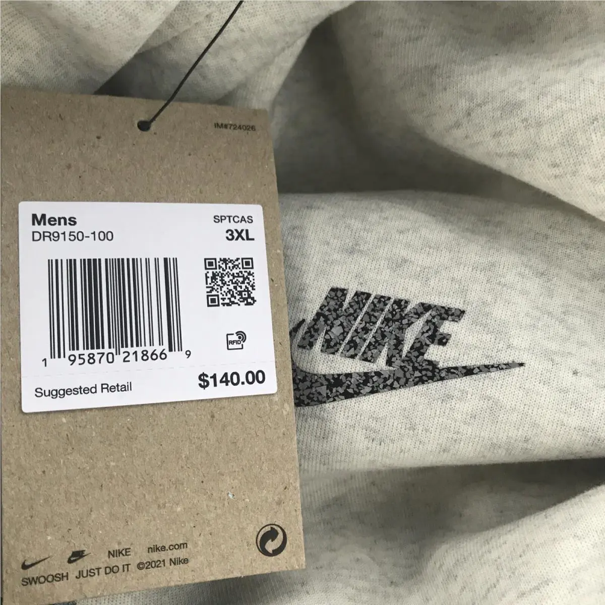 Nike clothing - Gray (UPC: 0195870218669) 6