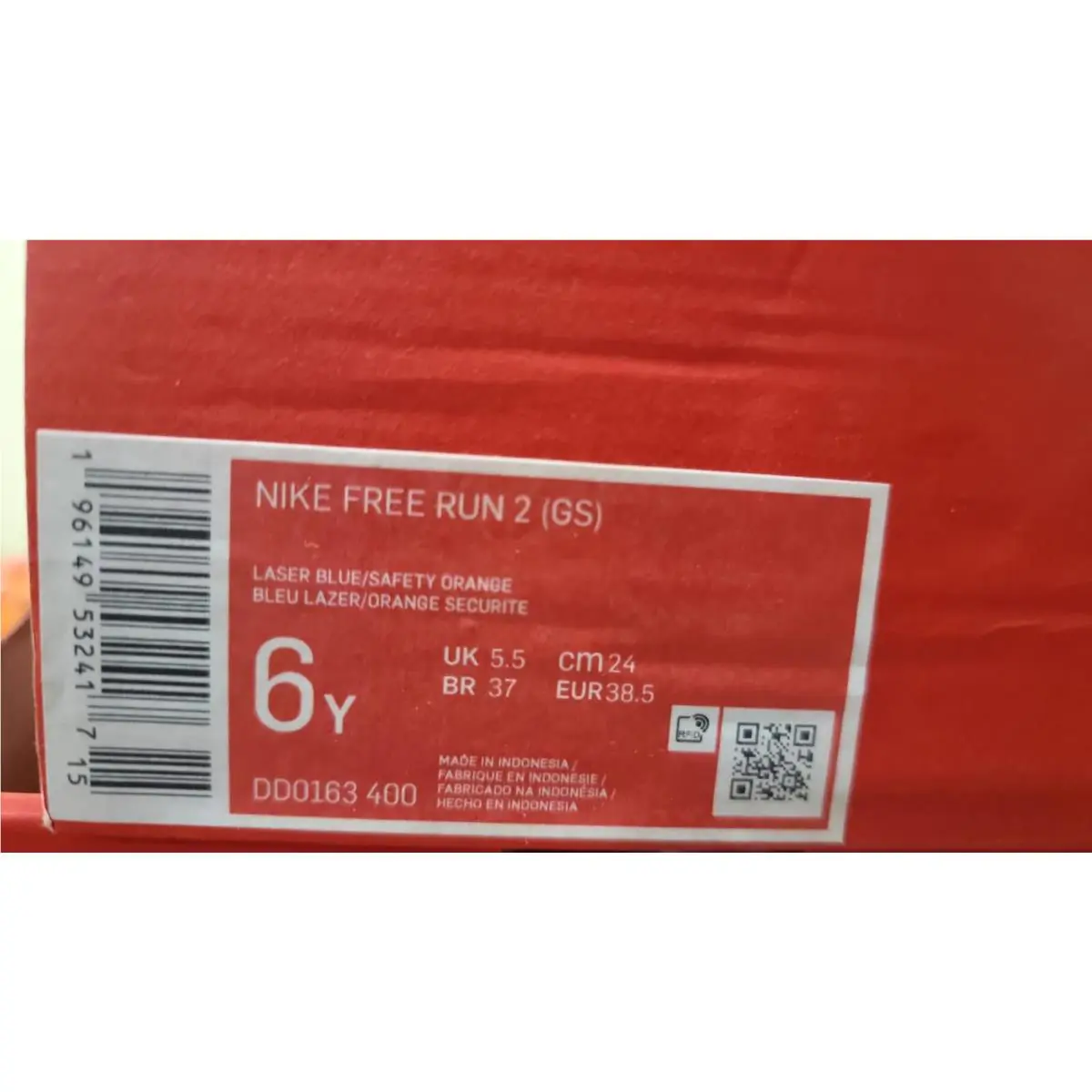 Nike shoes - Nike Free Run 2 - Free Run - Laser Blue/Safety Orange (UPC: 196149532417) 4