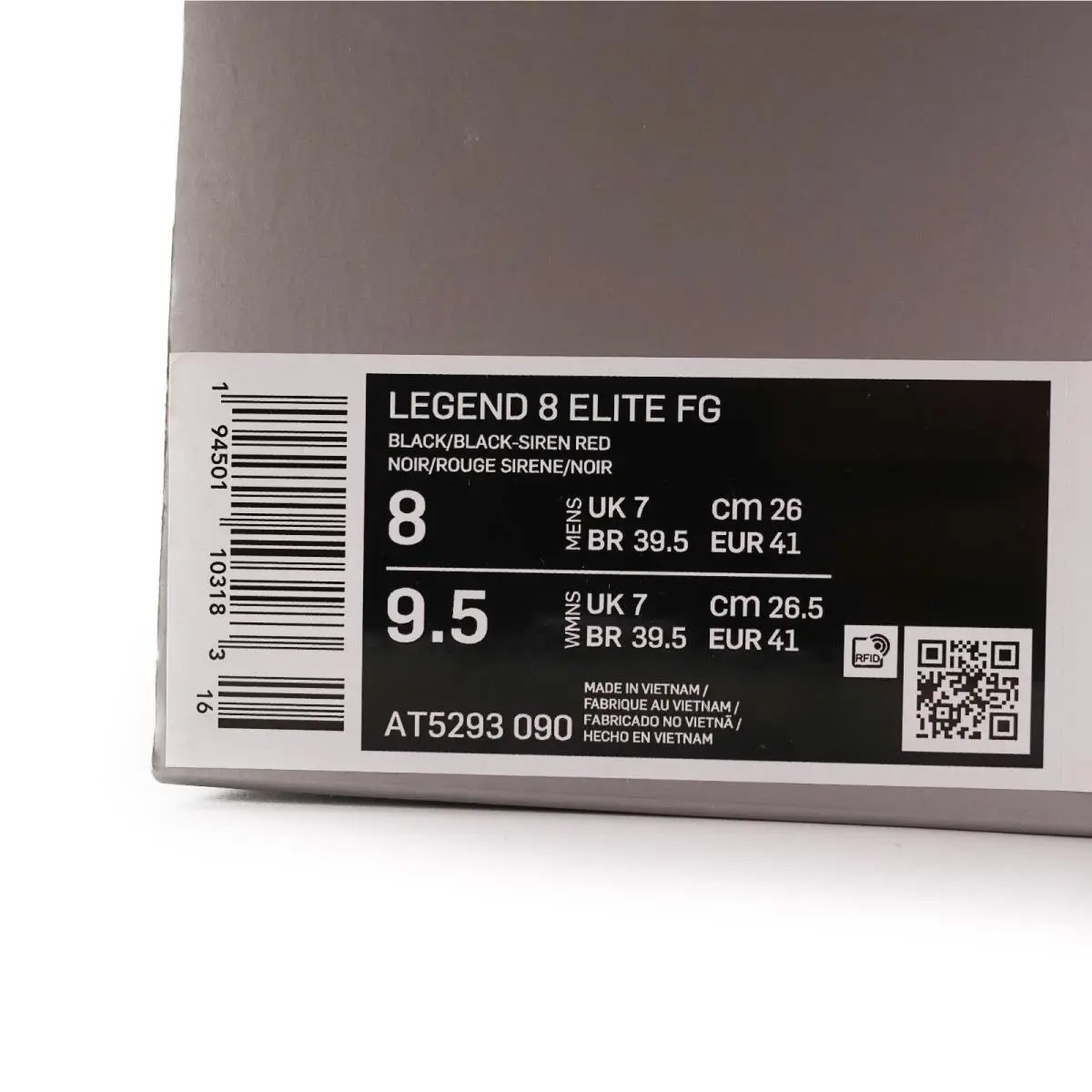 Nike shoes - Nike Legend 8 Elite FG - AT5293-090 - BLACK/BLACK-SIREN RED (UPC: 194501103114) 10