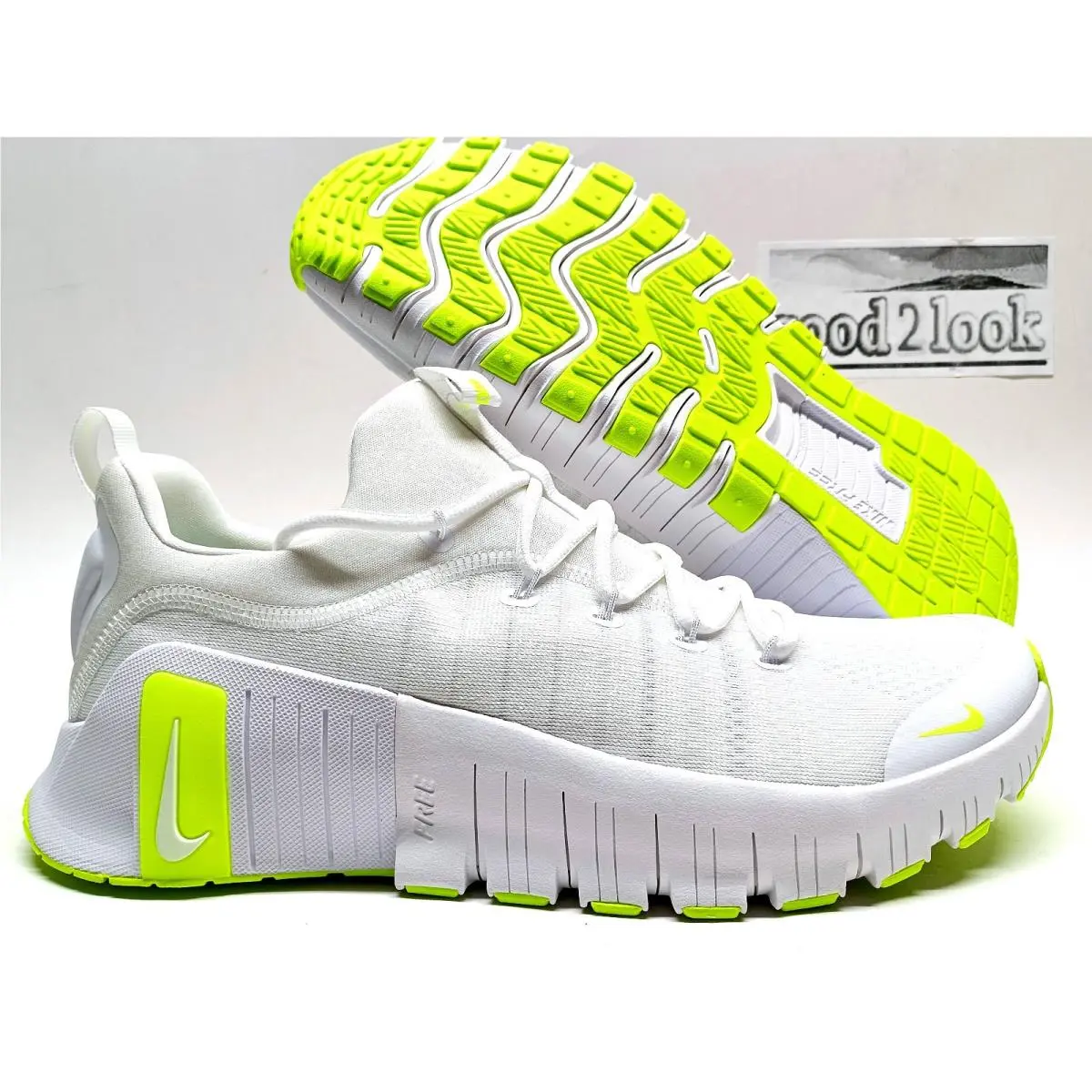 Nike Free Metcon 6 Sneakers White/volt Size Men`s 13 FJ7127-104