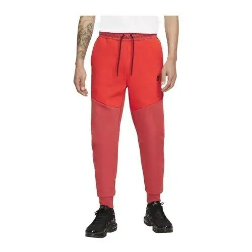 Nike Tech Fleece Pants Red Jogger Tapered Slim CU4495-662 Men`s Size M