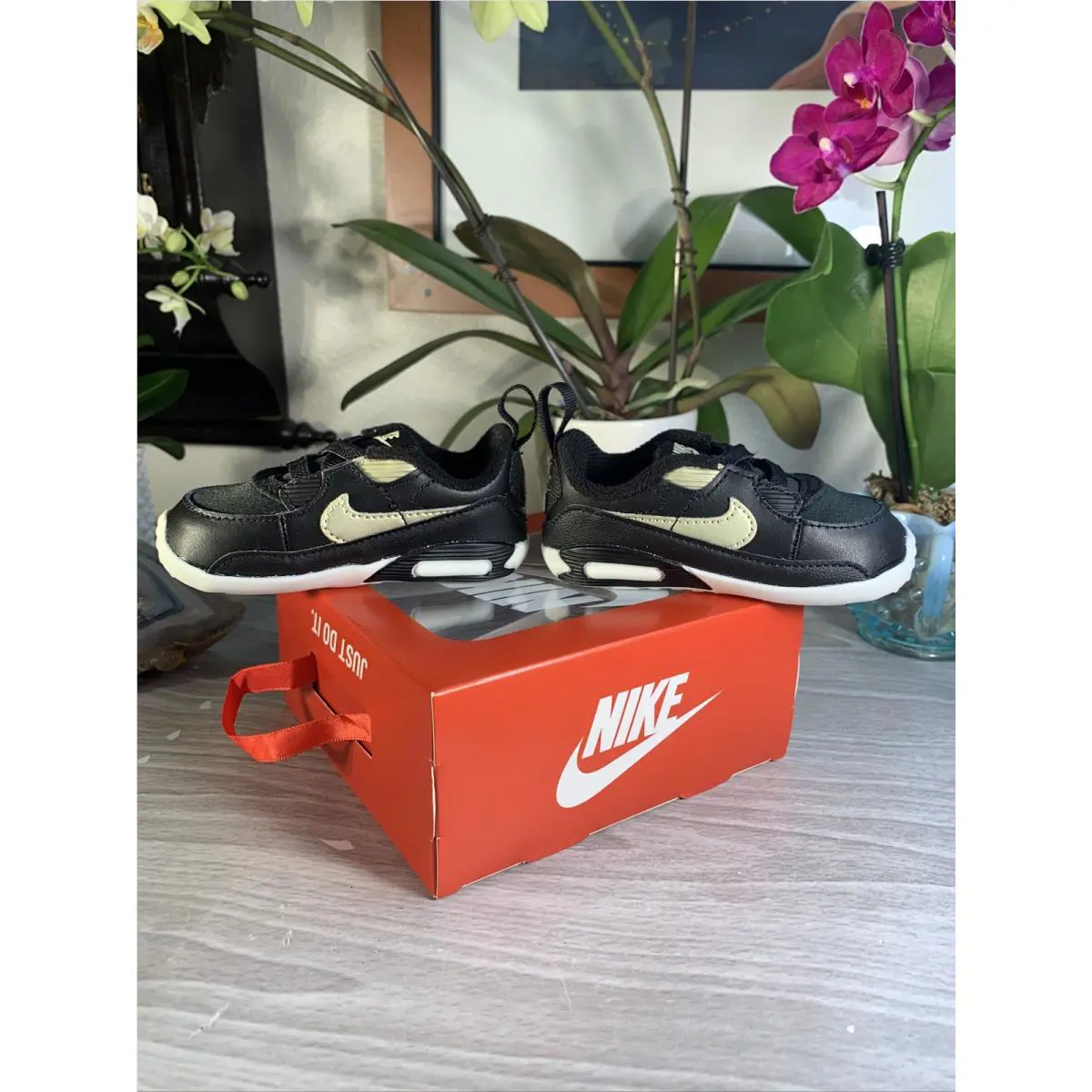 Nike shoes - Nike Air Max 90 Crib (CB) - Black, Manufacturer: Black/Gold 1