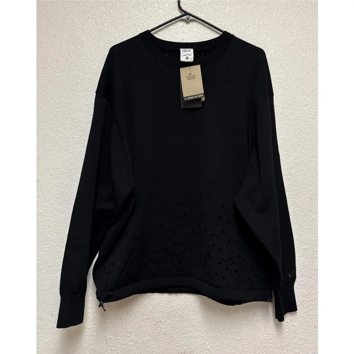 Men’s Sportswear Tech Pack Long-sleeve Sweater Black FN2612-010 Sz S by Nike