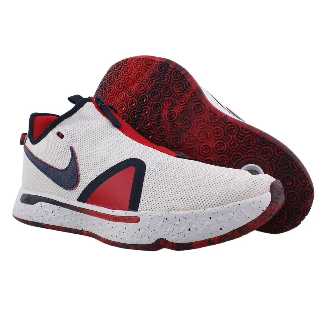 Nike Pg 4 Unisex Shoes Size 8 Color: White/blue/red