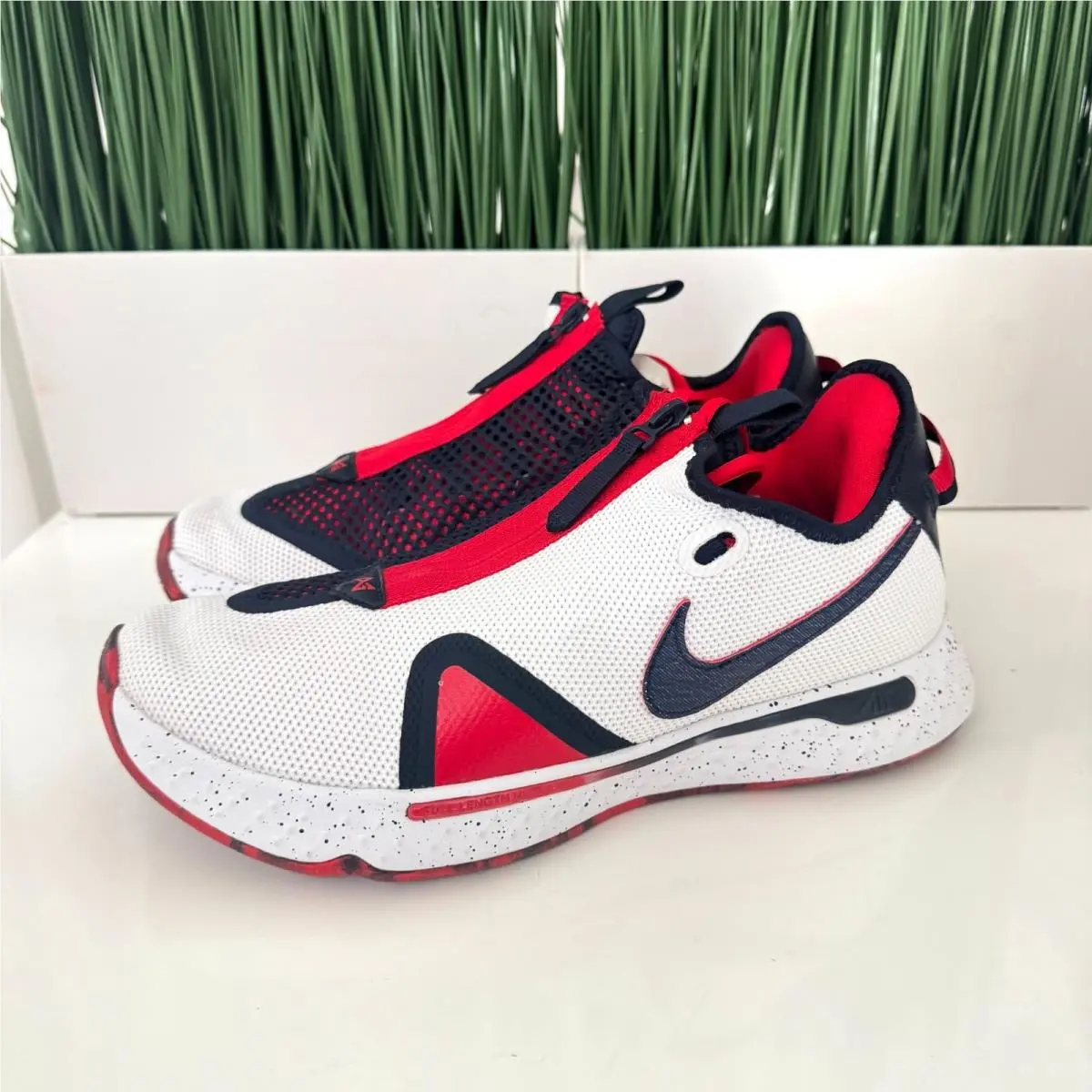 Nike PG 4 Nby Mens Basketball Shoes Paul George White CD5079-101 Size 9.5 - White