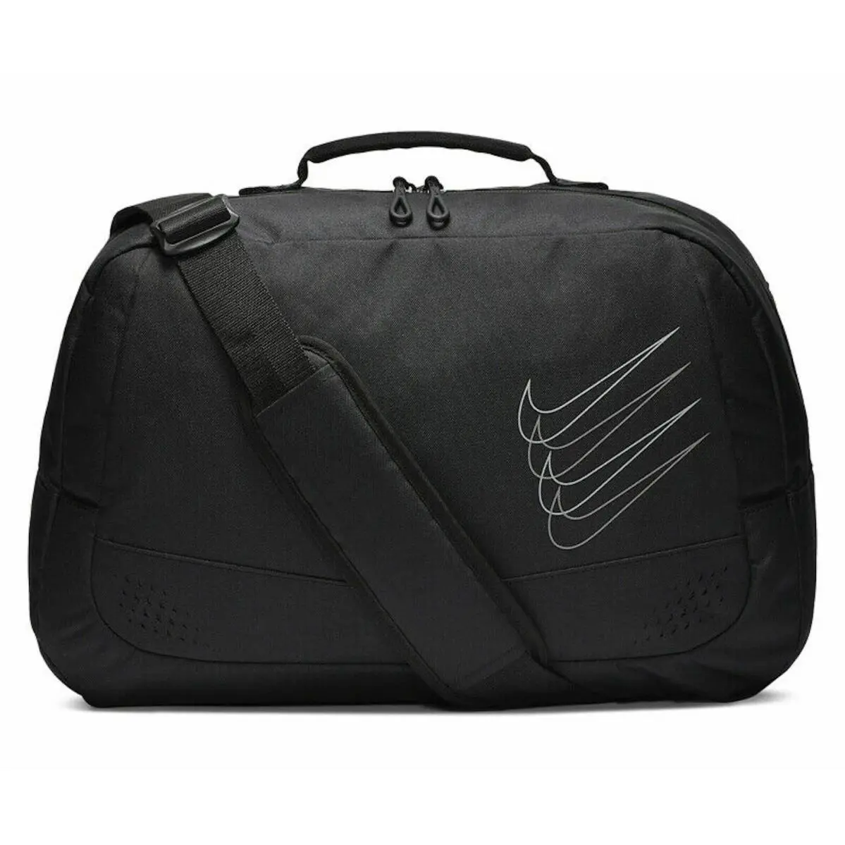 Nike Run Minimal Race Day Duffel Bag sz Medium Black Reflective Swoosh 21L