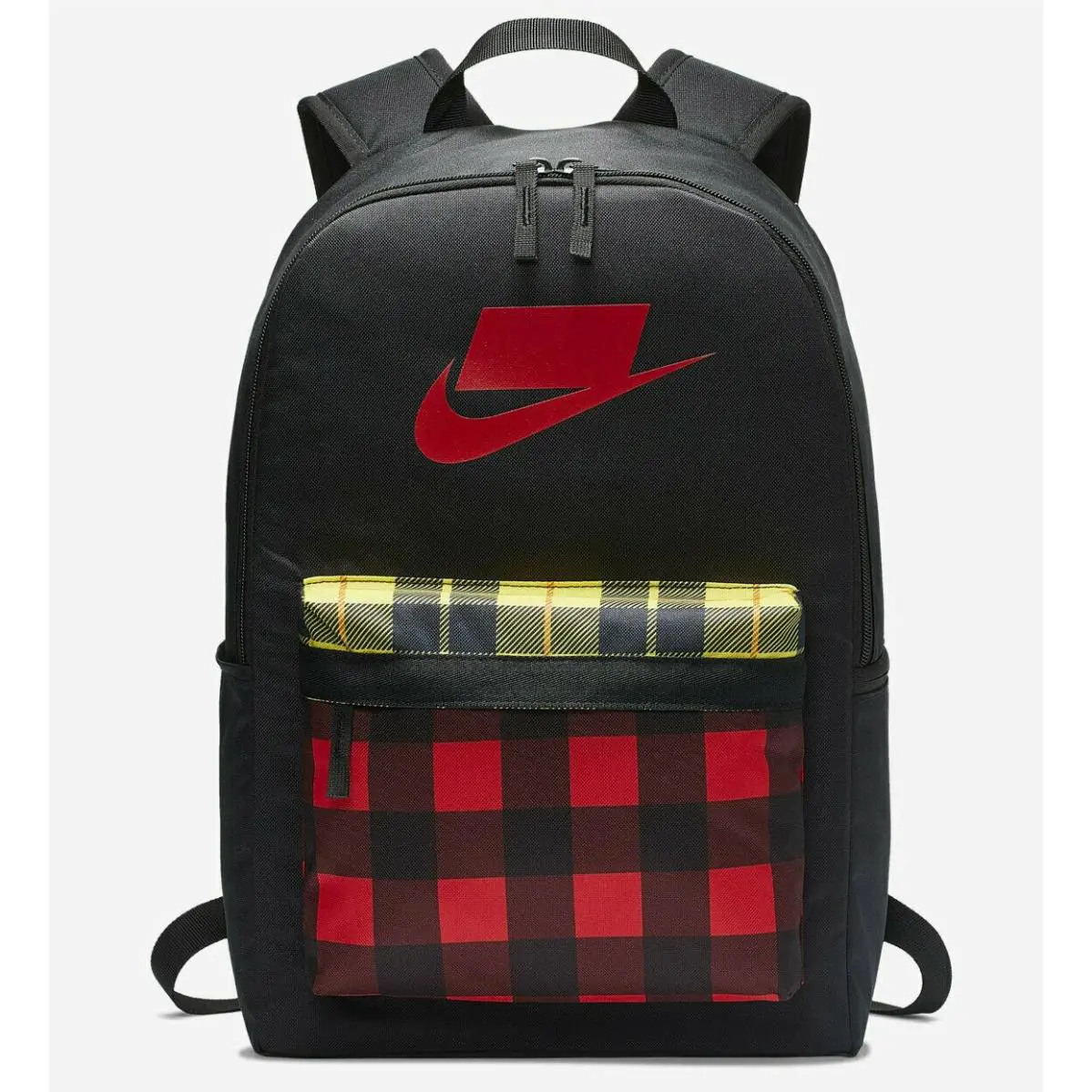 Nike Sportswear Heritage 2.0 Tartan Backpack BA5880-010 Aop Nsw Red Yellow Plaid