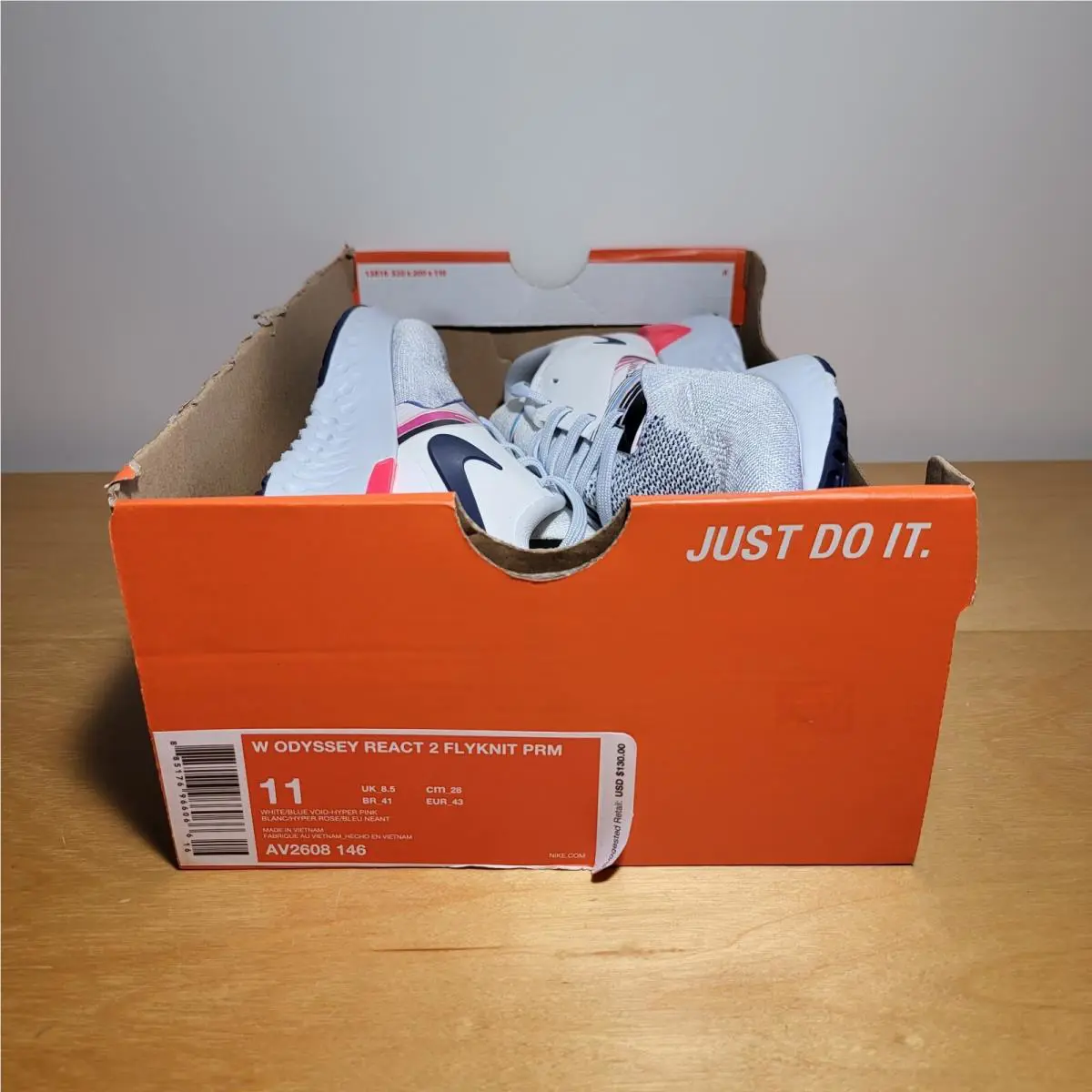 Nike shoes - Nike Odyssey React - Odyssey React - AV2608-146 - White, Manufacturer: White (UPC: 885176966066) 9
