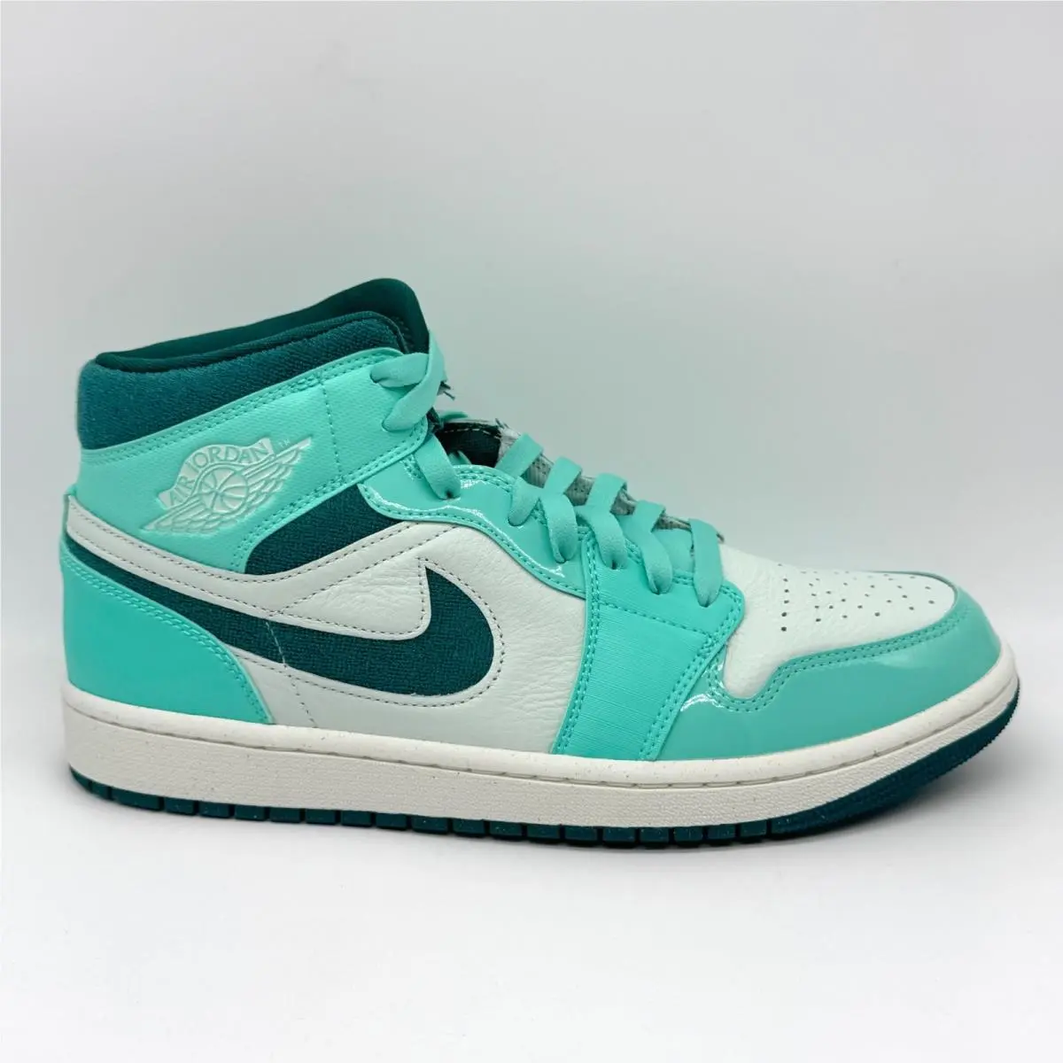 Nike Womens Air Jordan 1 Mid Turquoise Teal Shoes Sz 11.5 Sneaker DZ3745-300