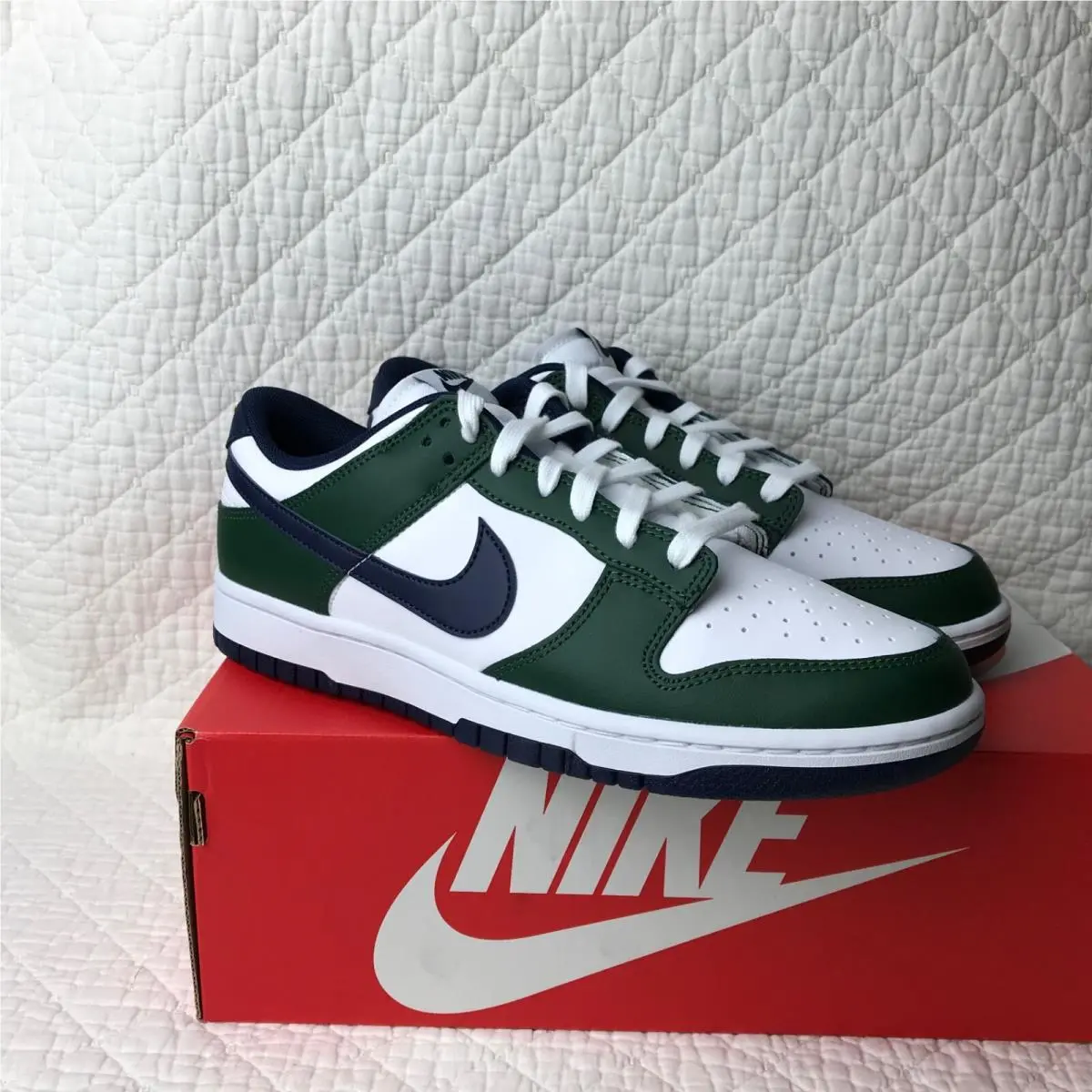 Nike shoes - Nike Dunk Low - Dunk Low - FV6911-300 - Fir/Midnight navy/White 6