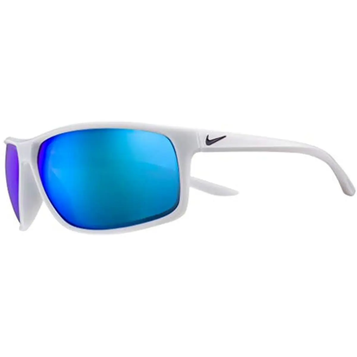 Wolf Grey Adrenaline Sunglasses with Blue Mirror Lenses Cloth Bag by Nike