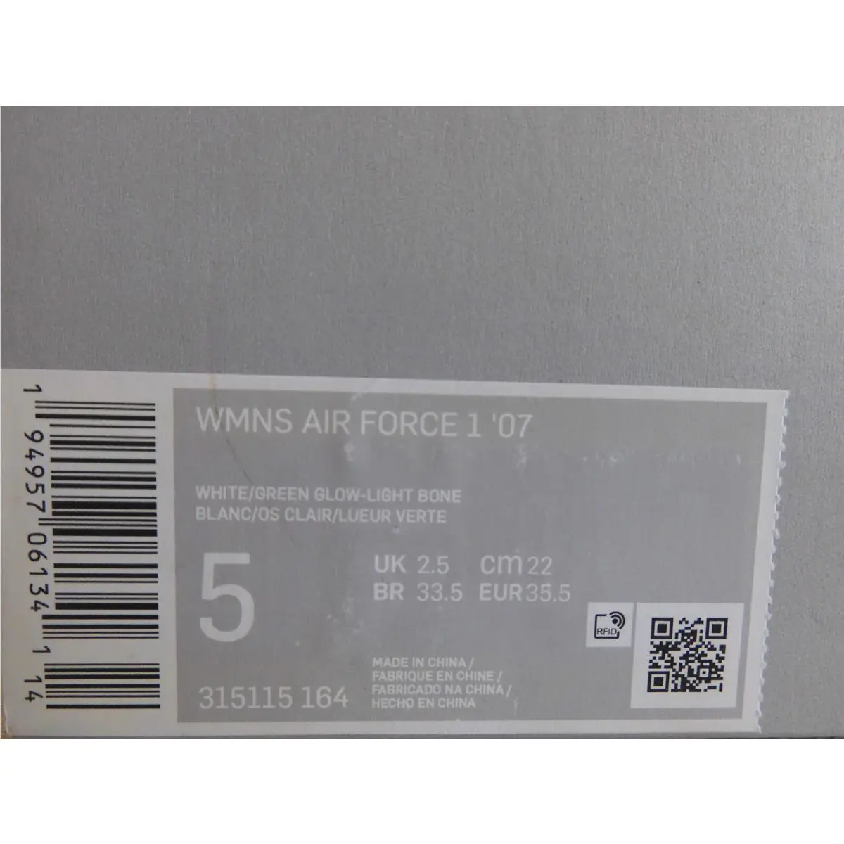 Nike shoes - Nike Air Force 1 `07 - 315115-164 - White (UPC: 194957061341) 3