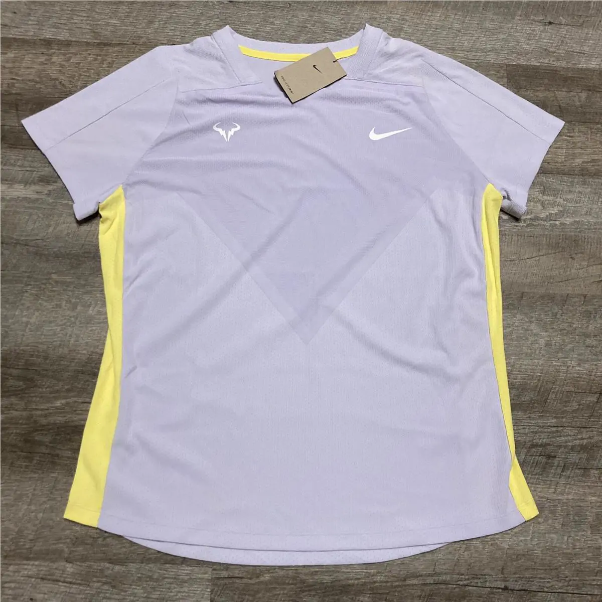 Nike clothing - Nike Court Rafael Nadal ADV Top - Violet Frost / Yellow 1