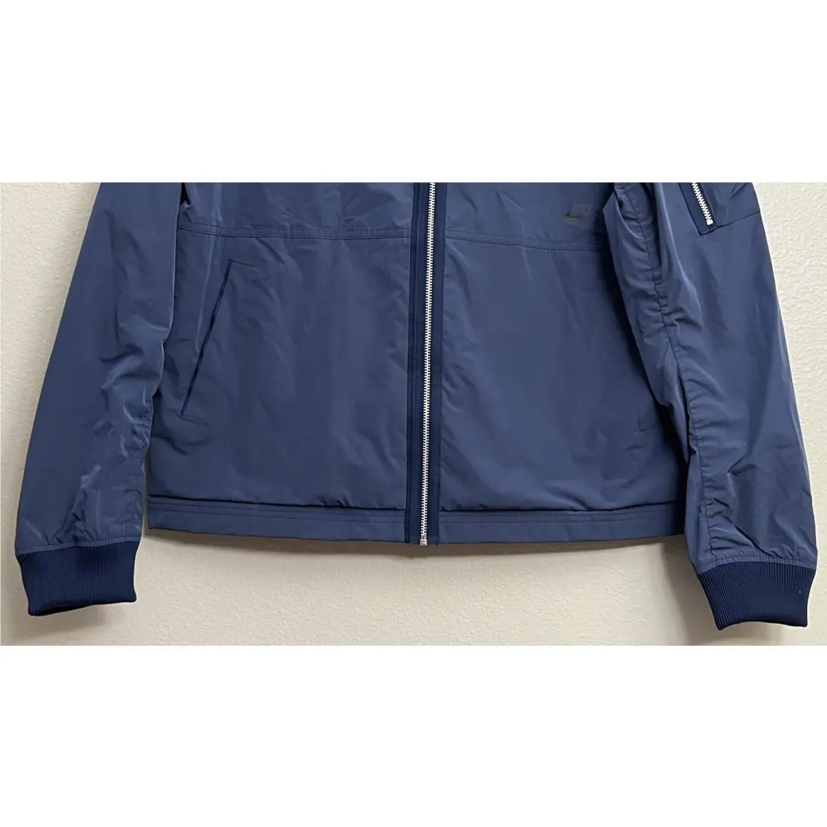 Nike clothing - Nike Sportswear Essentials Lined Bomber Jacket - DD4714-410 - Midnight Navy (UPC: 195238965860) 1