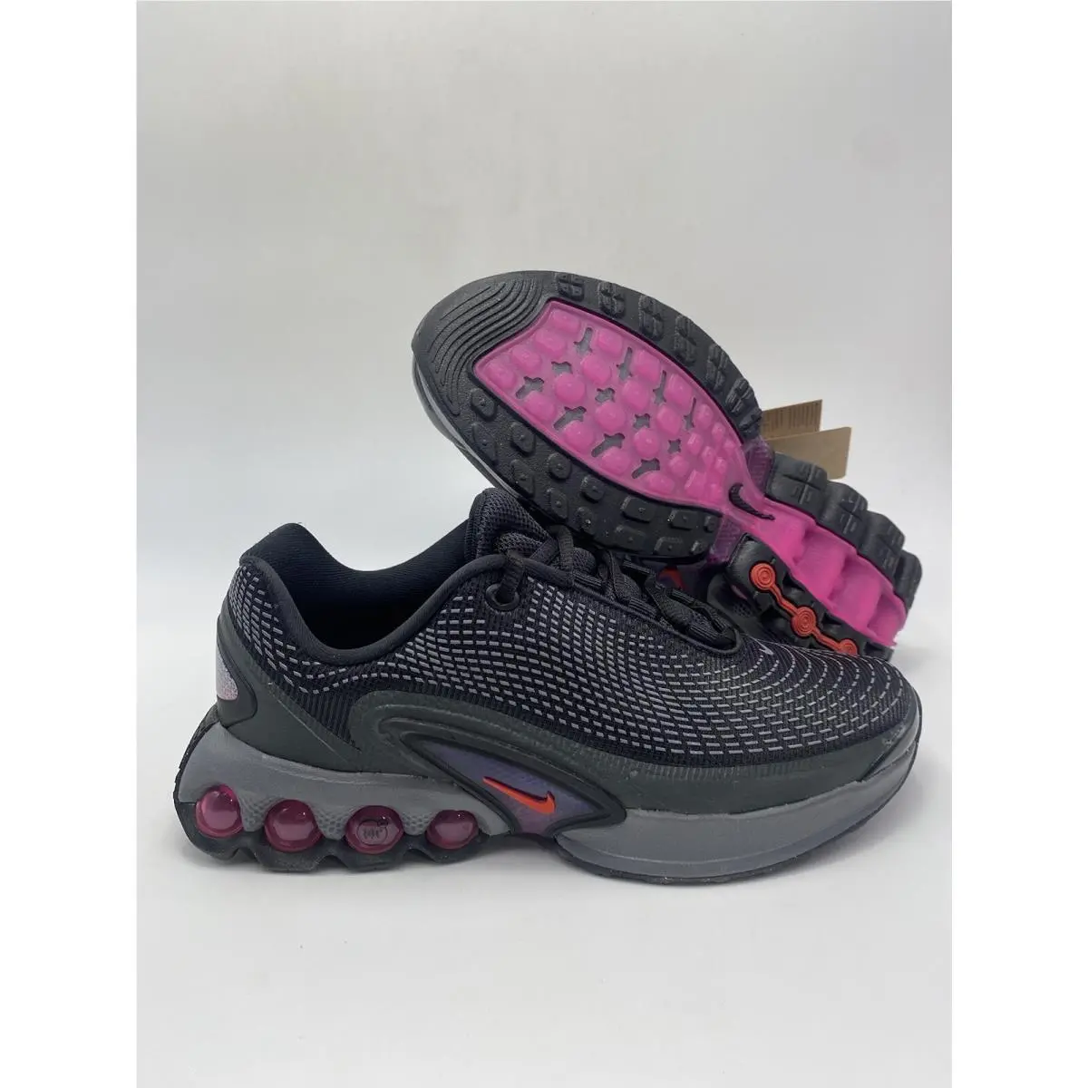 Nike Air Max DN GS Black Crimson Smoke Grey Shoes FB8987 008 Size 5Y