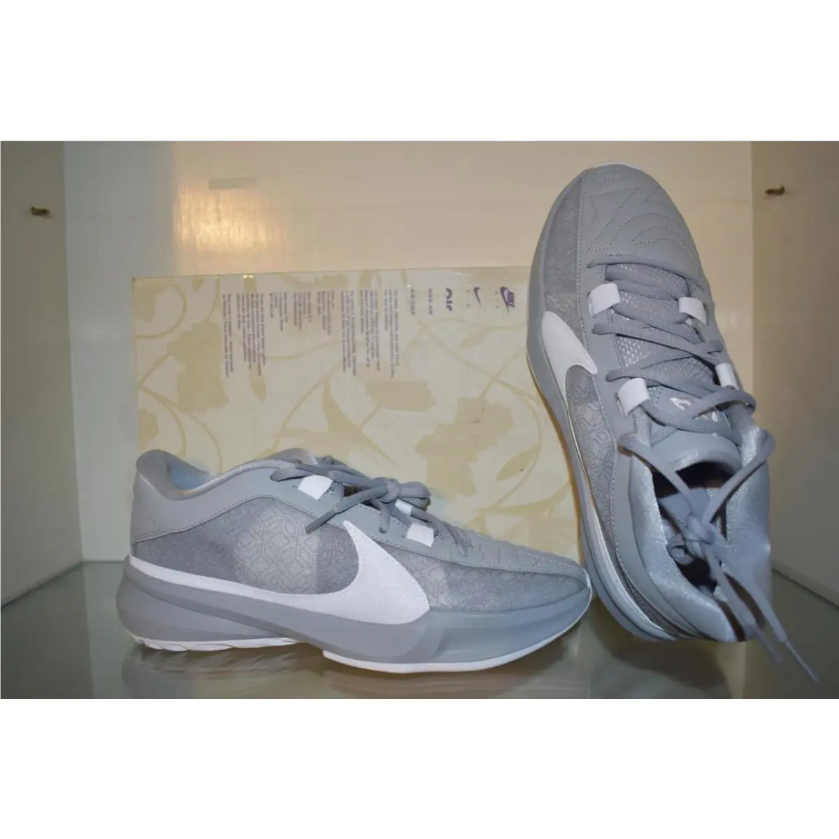 Nike shoes - Nike Zoom Freak 5 Team Basketball Shoes - DZ2946 002 - Gray (UPC: 196607711156) 0