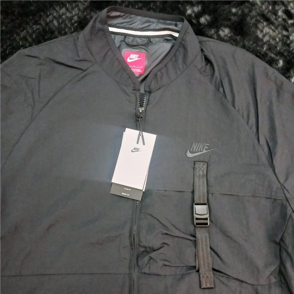 Nike clothing - Nike Tech Woven Cargo Jacket - FZ0750-010 - Black (UPC: 197597281827) 1