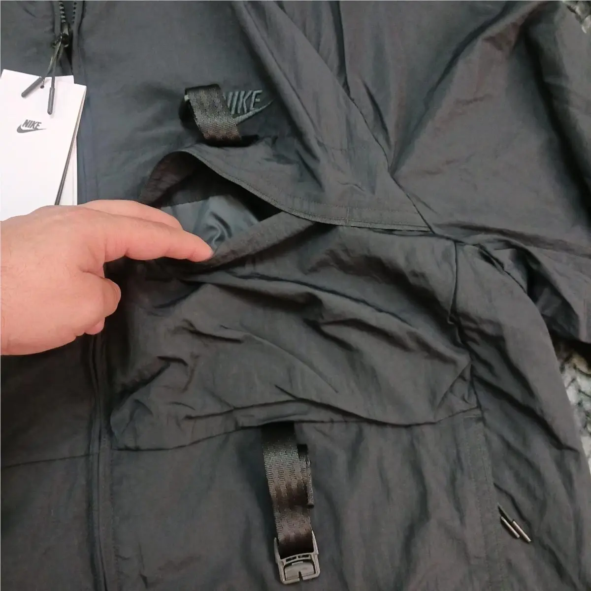 Nike clothing - Nike Tech Woven Cargo Jacket - FZ0750-010 - Black (UPC: 197597281827) 3