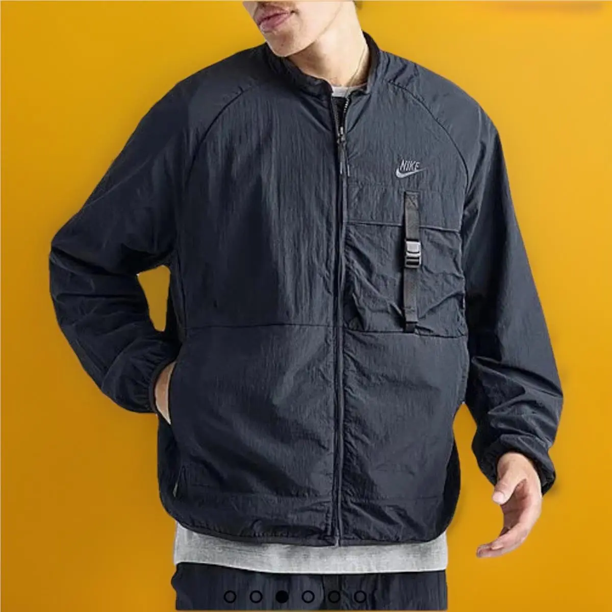 Nike Sportswear Tech Woven Cargo Windbreaker Black Jacket FZ0750 Men’s S