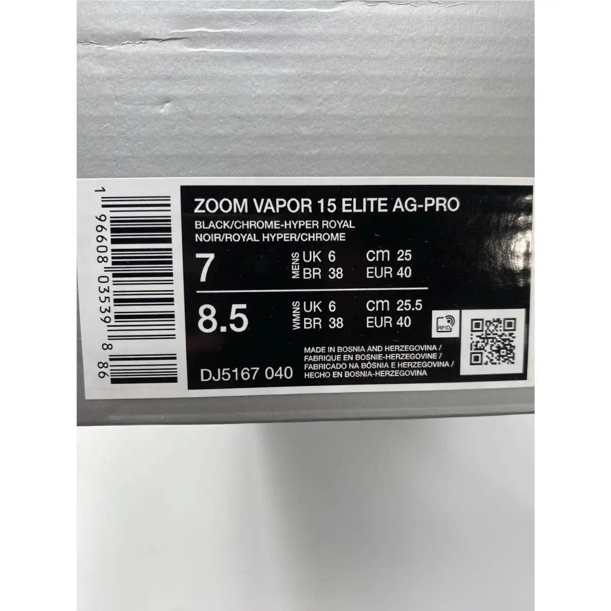Nike shoes - Nike Zoom Vapor - Zoom Vapor - DJ5167 040 - Black/Chrome-Hyper Royal (UPC: 196608035398) 7