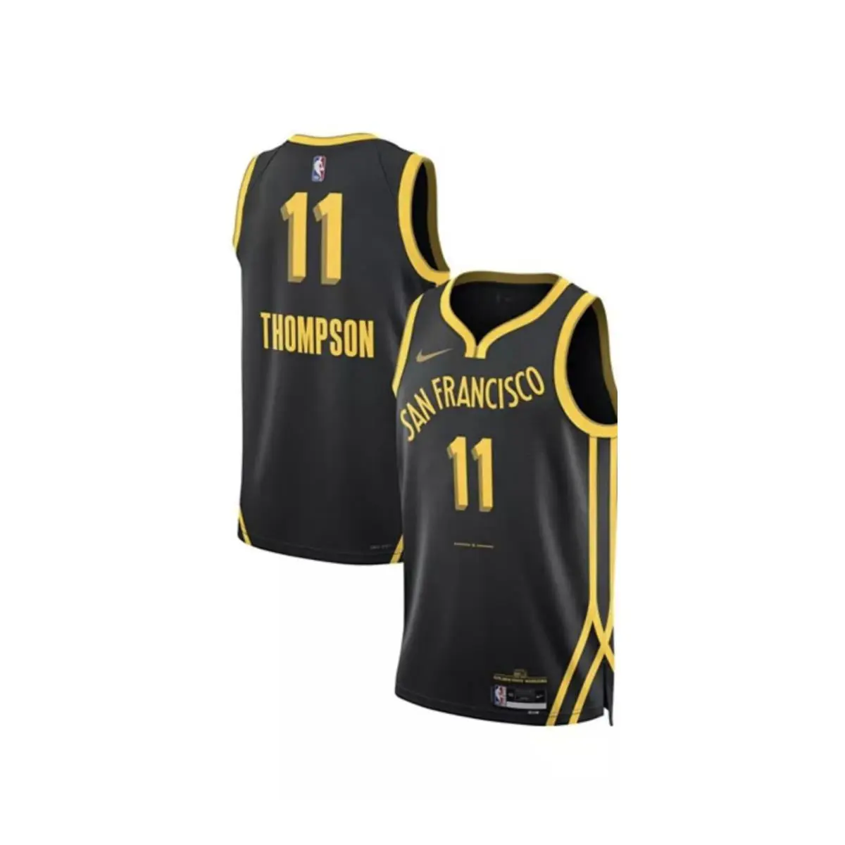 Nike Klay Thompson Golden State Warriors City Swingman Jersey Size Mens XL 52 - Black