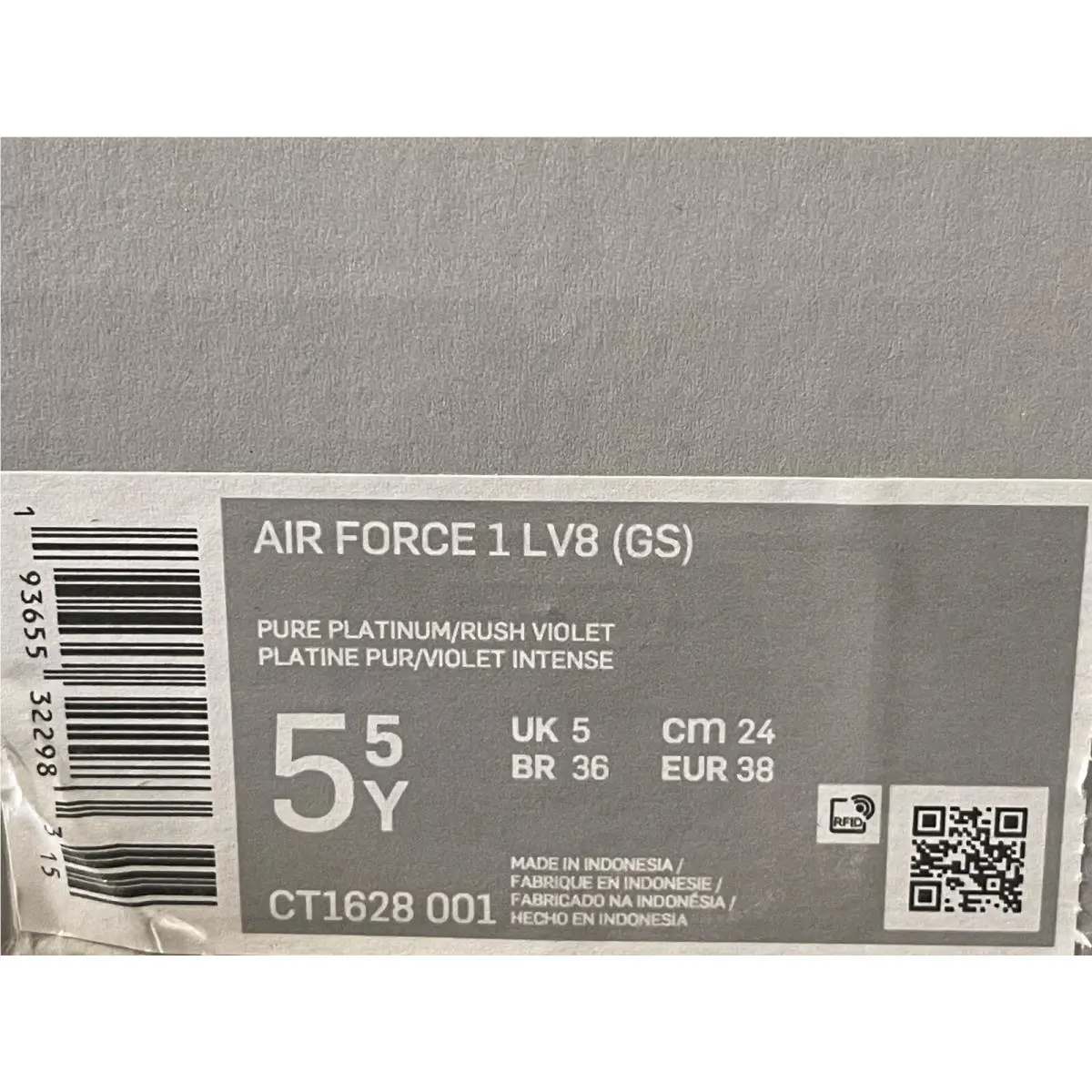 Nike shoes - Air Force 1 LV8 - Air Force - Pure Platinum (UPC: 0193655322983) 3