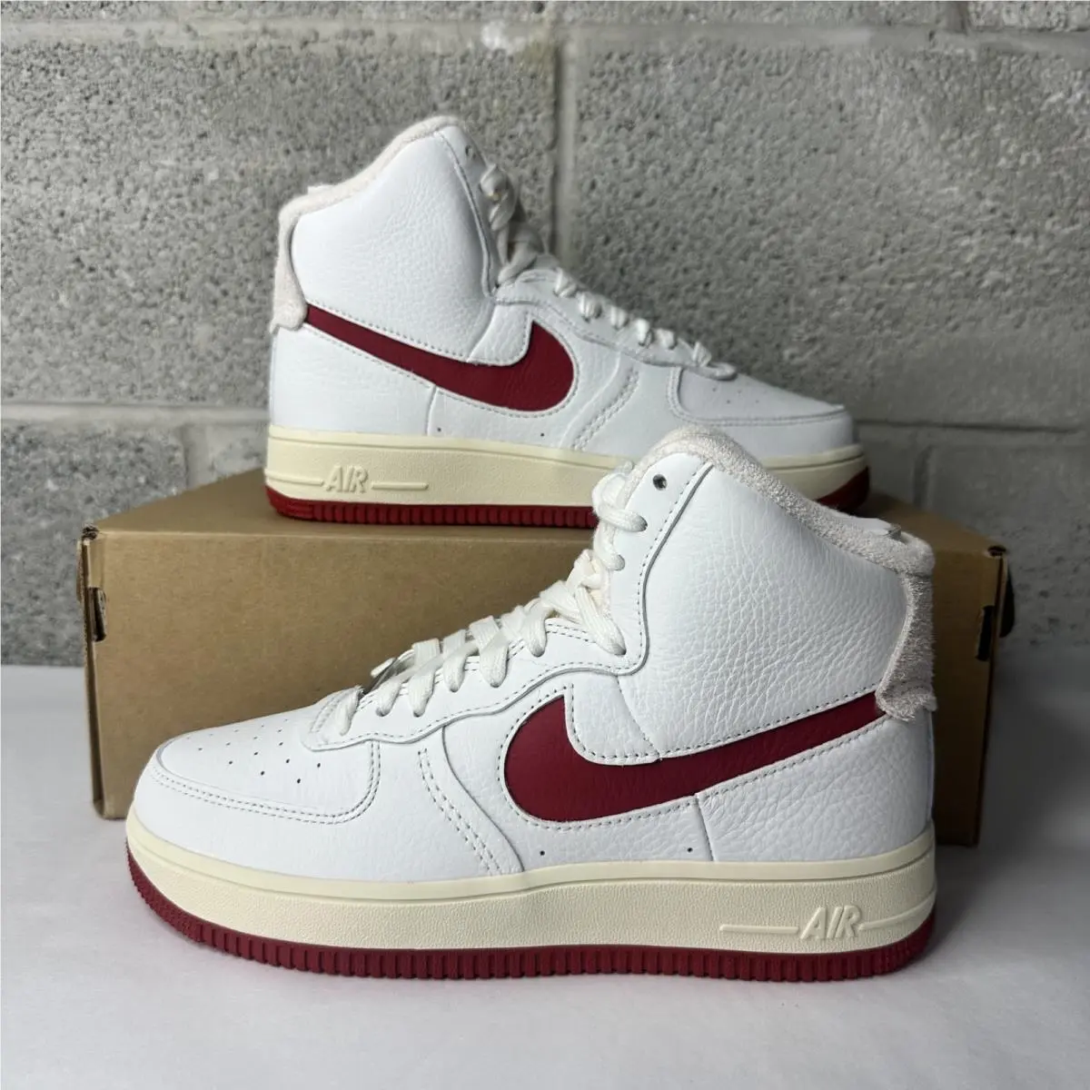 Nike Air Force 1 High Sculpt Red/white Women`s Sz 6.5 DC3590-100 - Summit White/Summit White/Coconut Milk/Gym