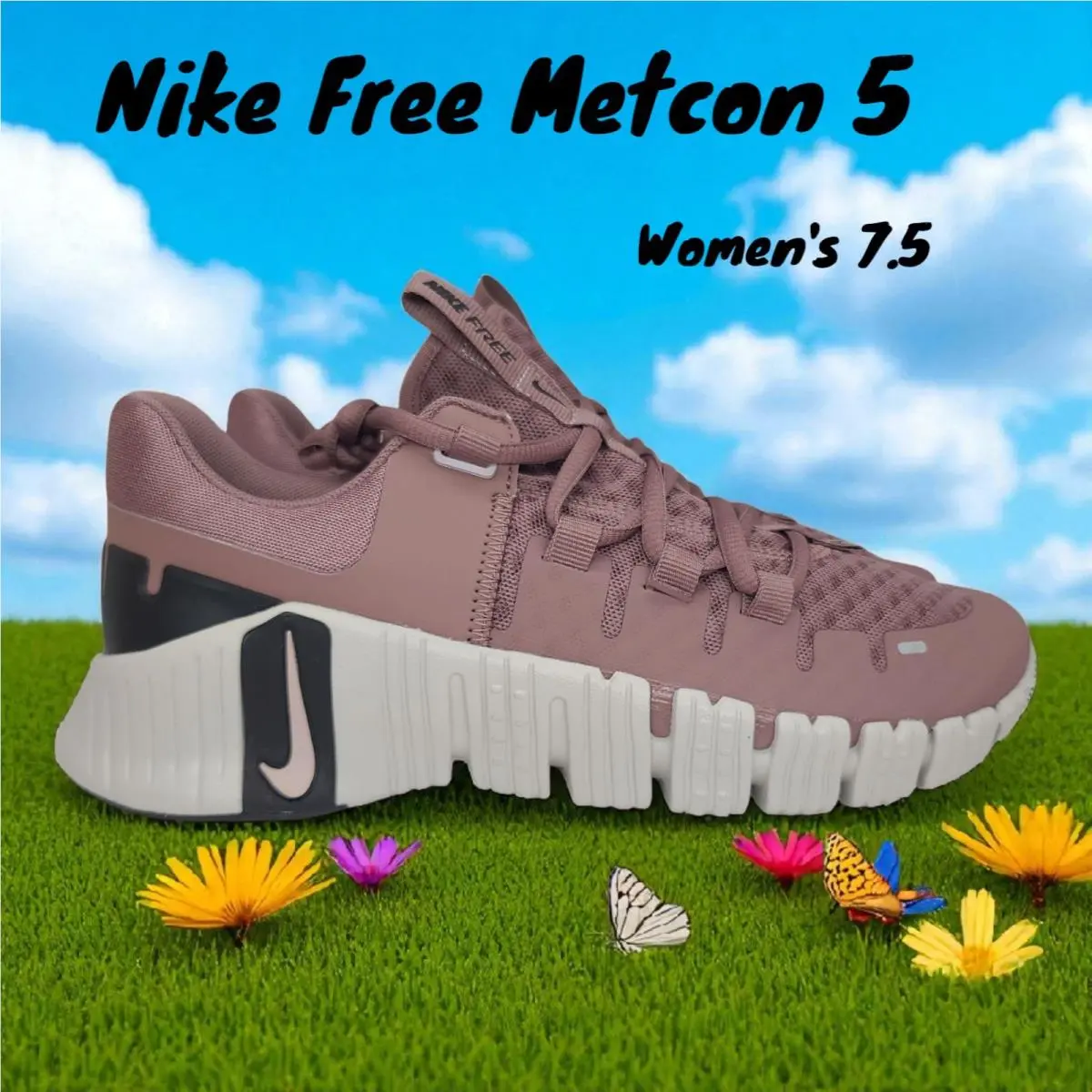Women`s Sz 7.5 Nike Free Metcon 5 Smokey Mauve Platinum Violet DV3950-201