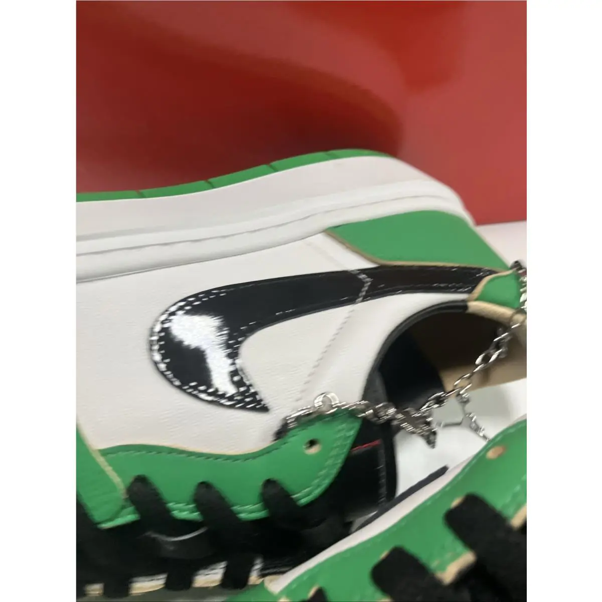 Nike shoes - Air Jordan 1 Elevate Low - DQ8394-301 - Green/White/Black 9