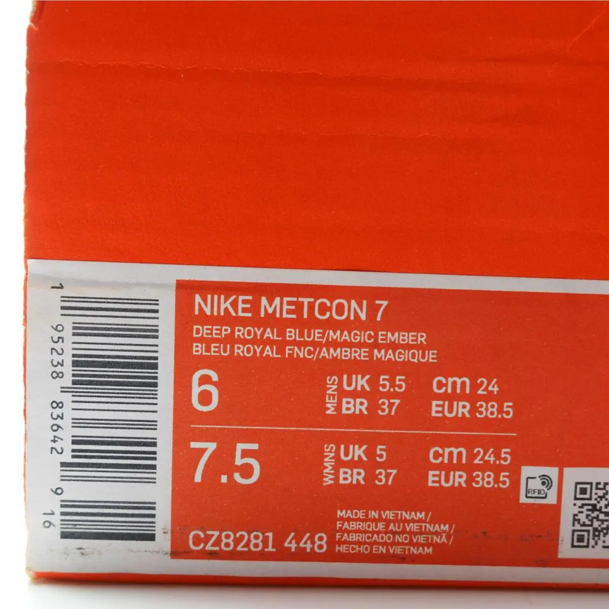 Nike shoes - Nike Metcon 7 - Metcon - CZ8281-448 - Deep Royal Blue, Magic Ember 9