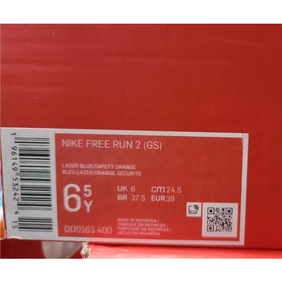 Nike shoes - Nike Free Run 2 - Free Run - Laser Blue/Safety Orange (UPC: 196149532424) 4