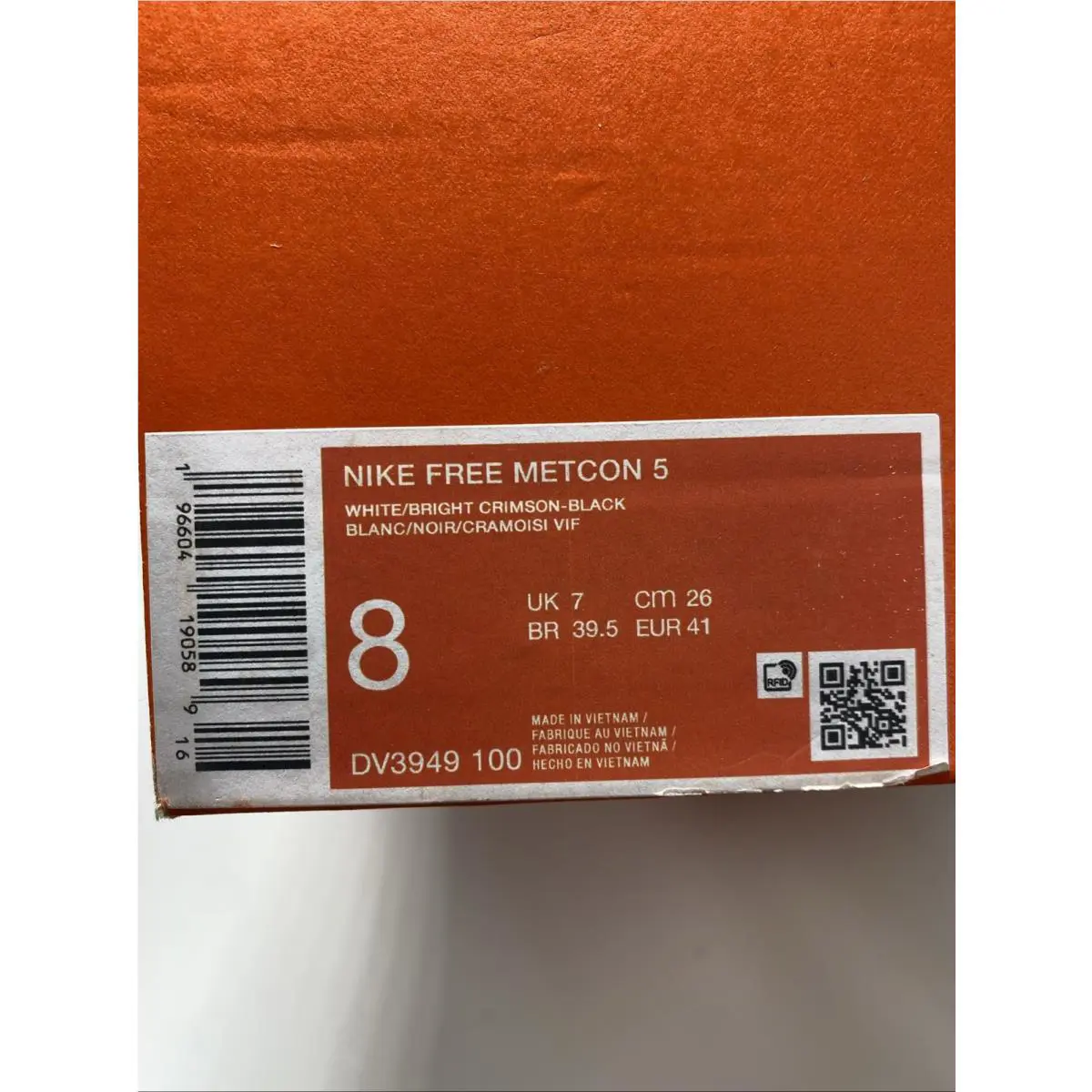 Nike shoes - Nike Free Metcon - Free Metcon - DV3949 100 - White/Bright Crimson-Black (UPC: 196604190589) 6