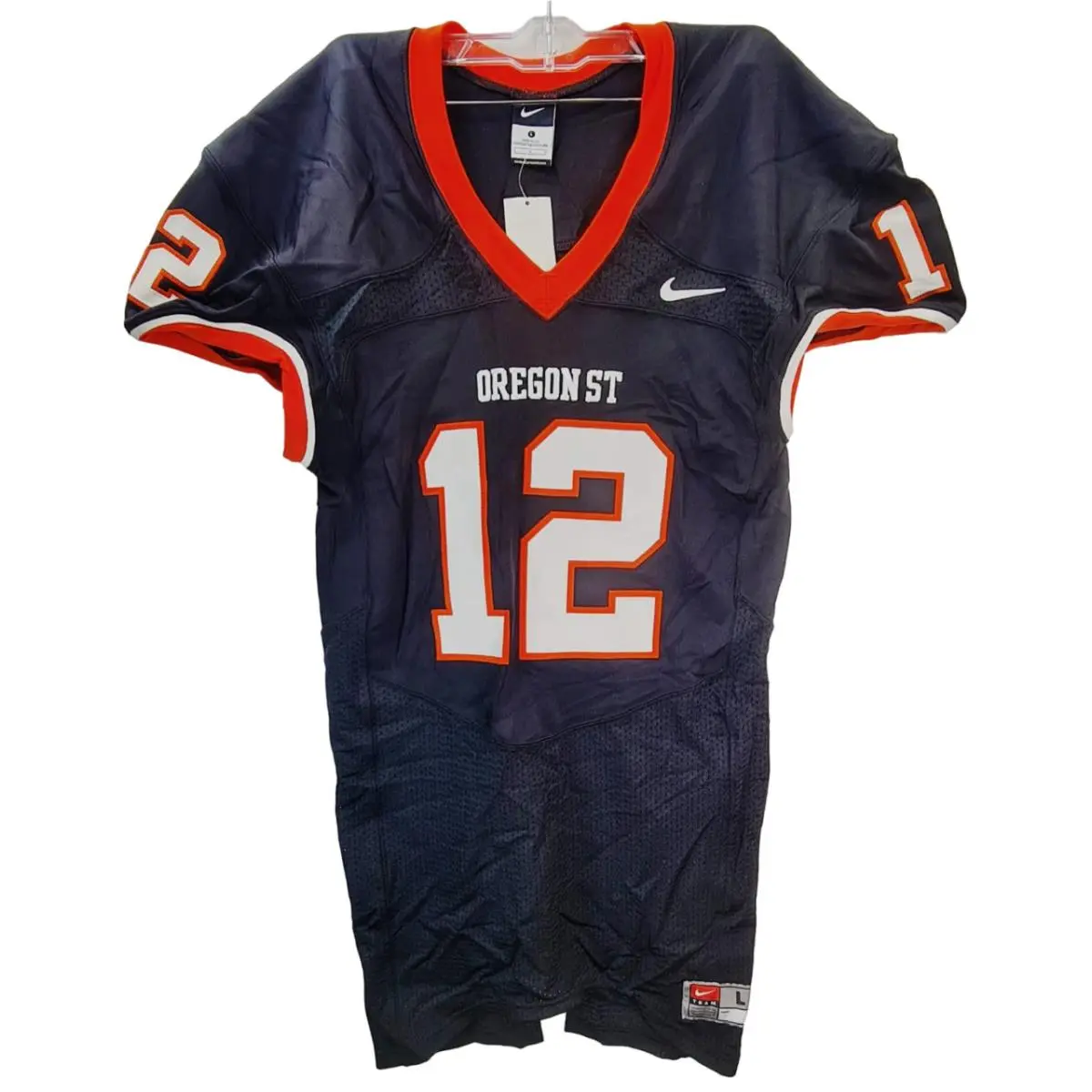 Nike Men`s Oregon State Beavers Football Jersey Game Cut 12 Jersey Black Large