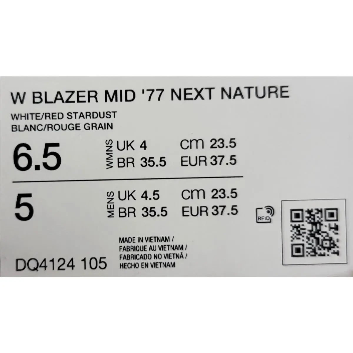 Nike shoes - Nike Blazer Mid `77 Next Nature - DQ4124 - White (UPC: 196608047537) 7