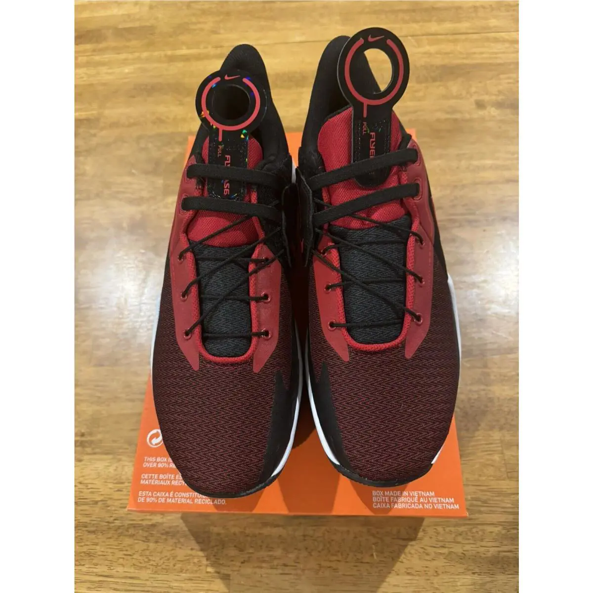 Nike Precision VI Flyease Men`s Size 10 Shoes Red Black DJ7552 002 - Red