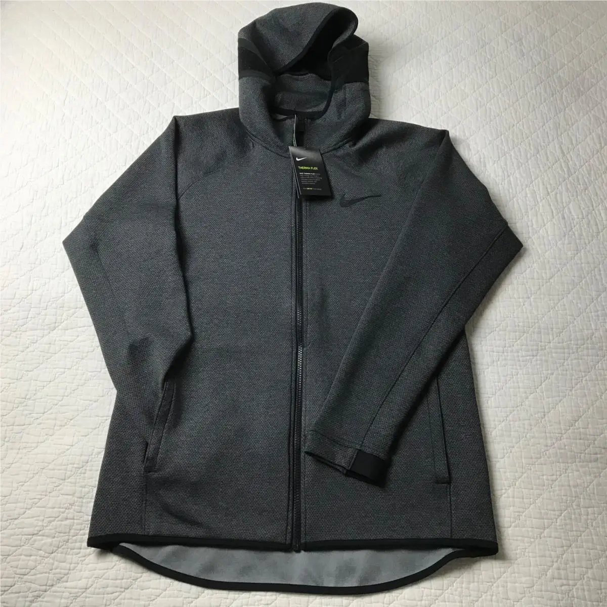 Nike Therma Flex Hoodie Showtime Basketball Men’s SZ S Black Heather AT3263 032