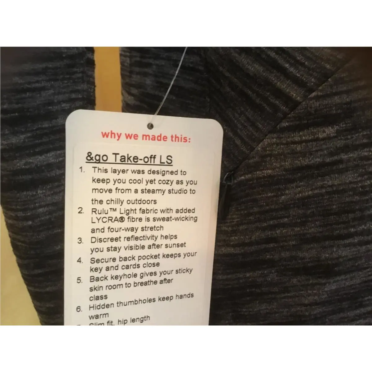 Lululemon clothing - Heathered black 5