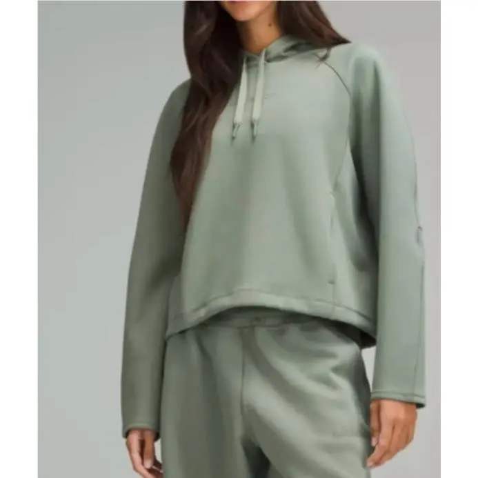 Women`s Lululemon Smooth Spacer Hoodie Emboss - Greu - Size 10