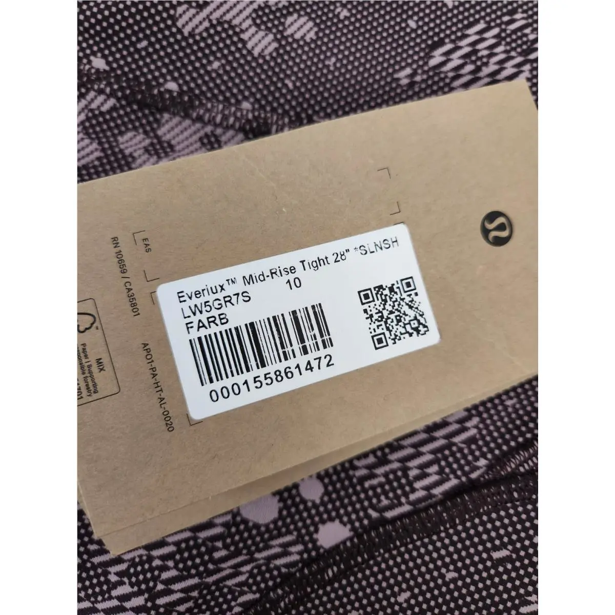 Lululemon clothing - From Afar Black Sable Verbena 5