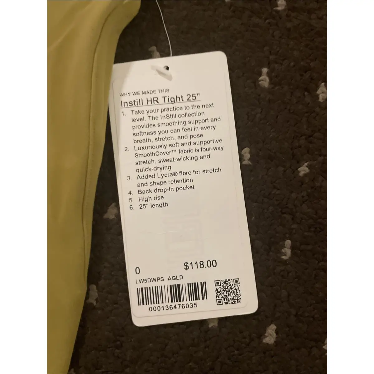 Lululemon clothing - Gold 1