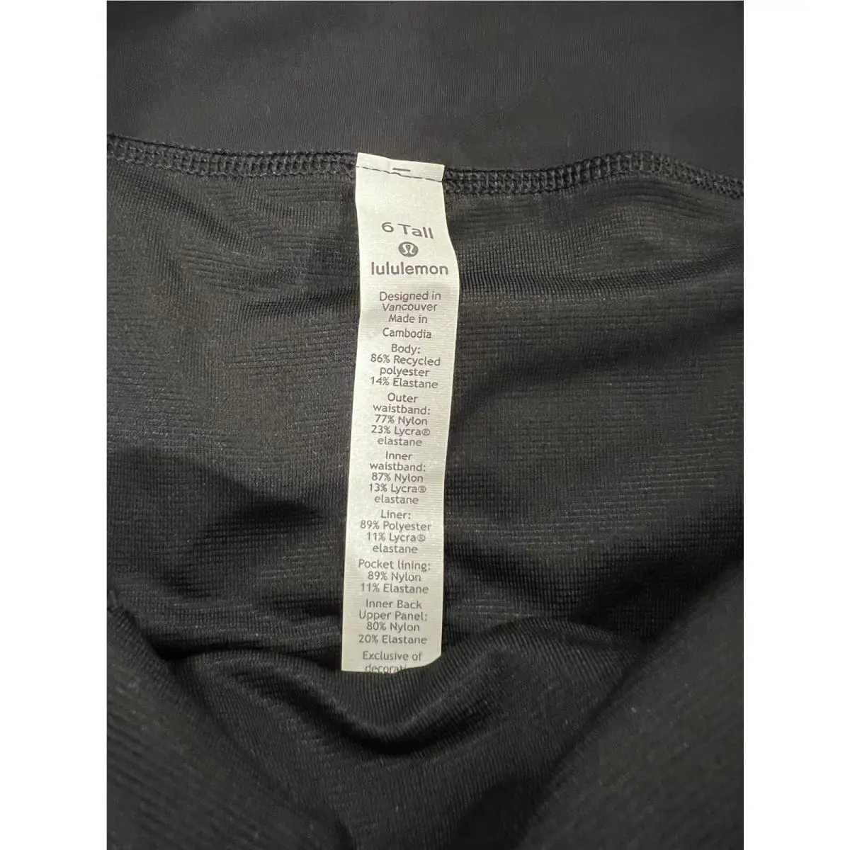 Lululemon clothing - Luminosity/Black Foil 5