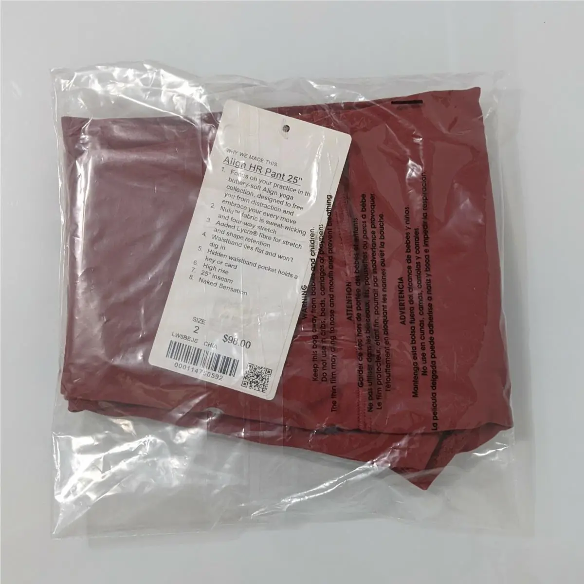 Lululemon clothing - Red 1