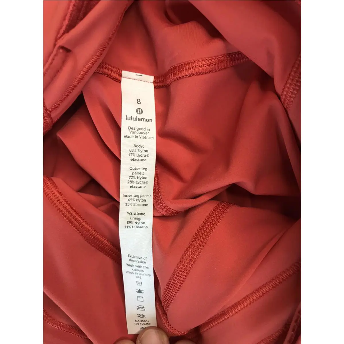 Lululemon clothing - Orange Red 6