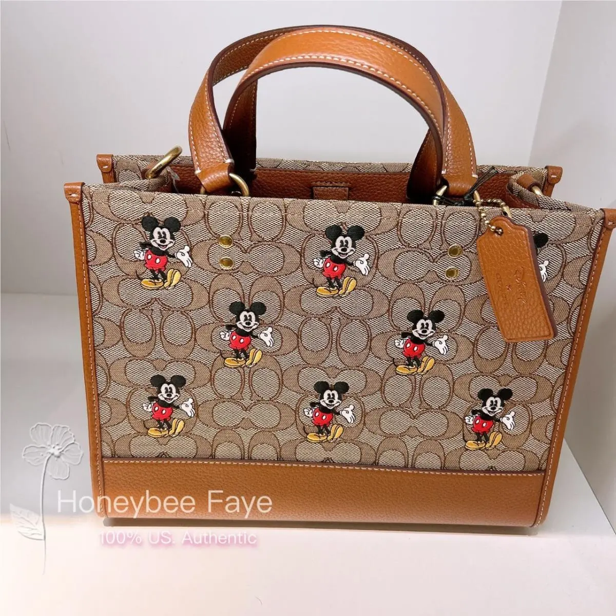 Disney X Coach Dempsey Carryall In Signature Jacquard with Mickey Mouse
