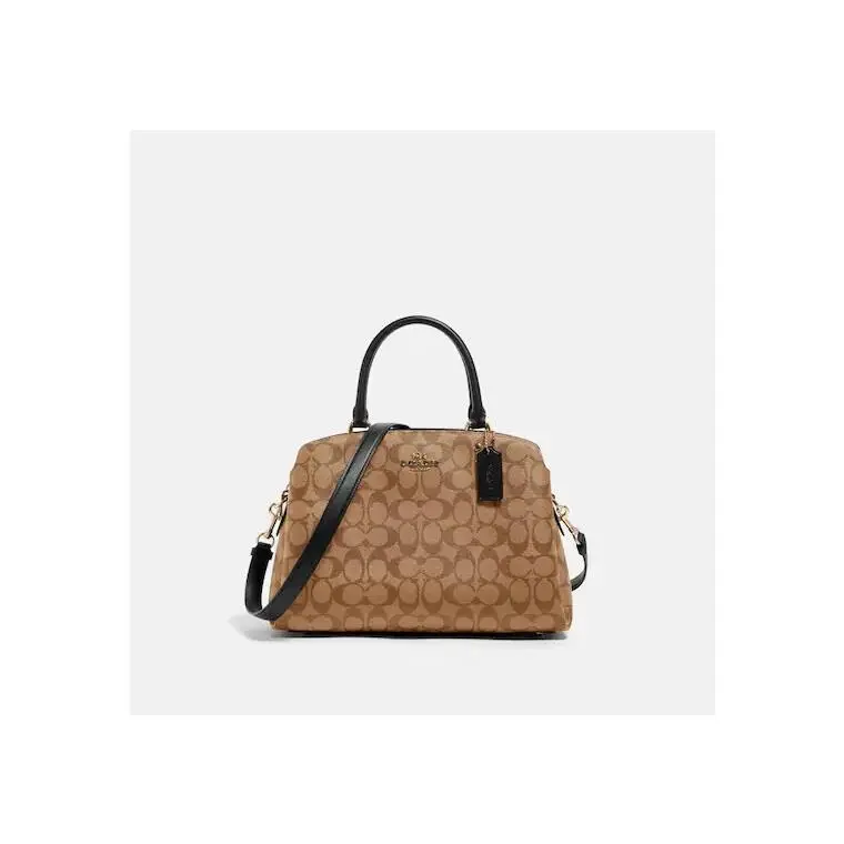 Coach Lillie Signature Large Carryall Brown Canvas Satchel Shoulder Bag