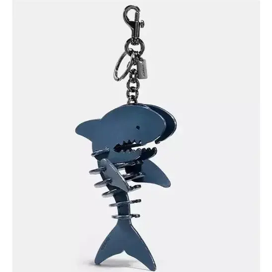 Coach Sharky Large Blue Skeletal Bag Charm / Fob / Key Ring 23534