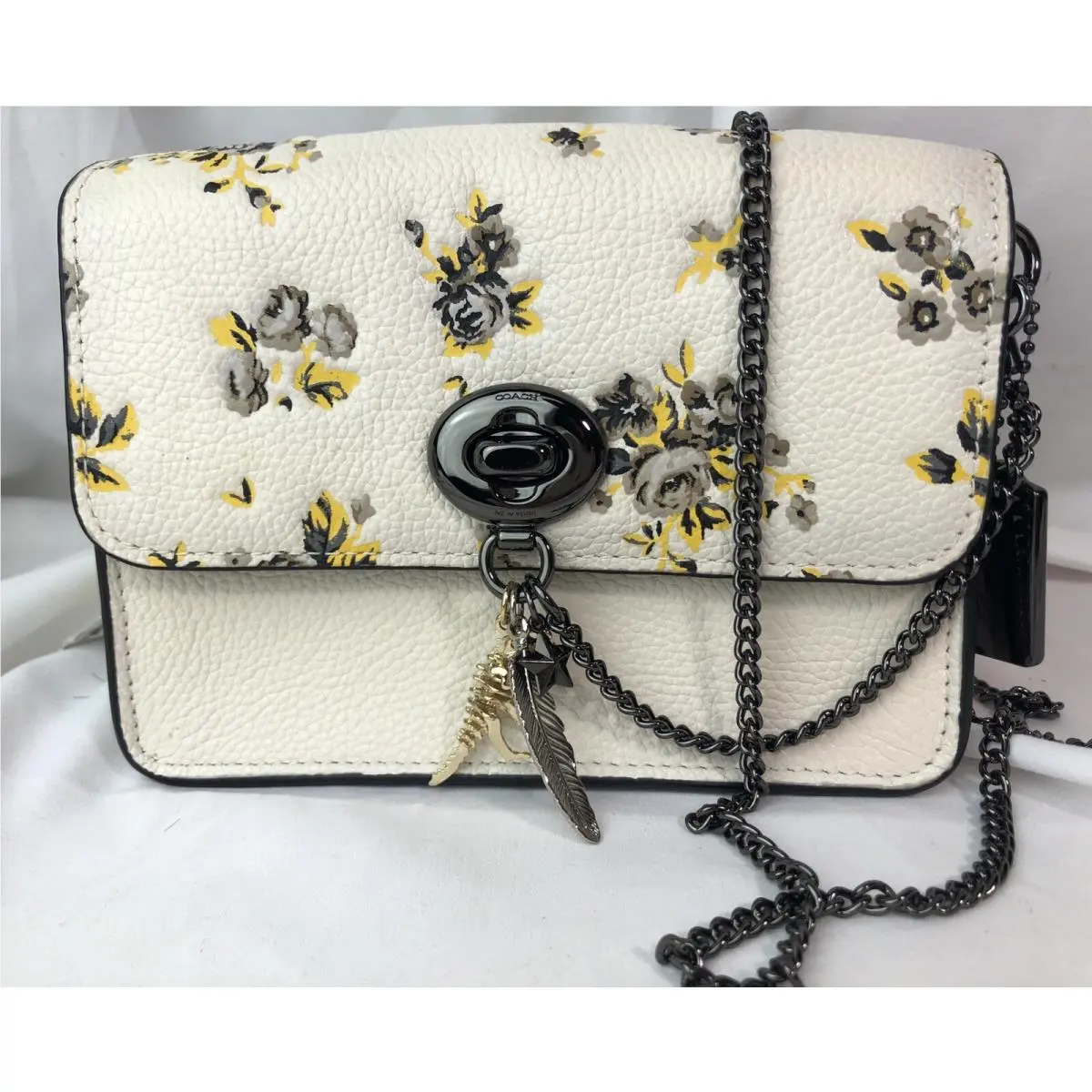 Coach Bowery with Rebble Charm Crossbody 59491 Rare