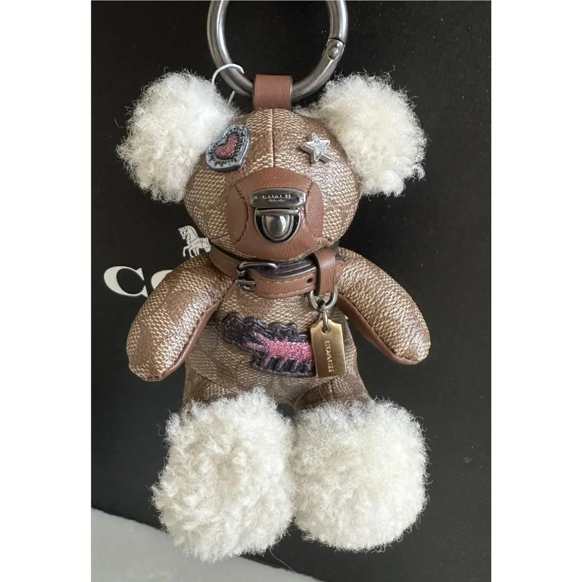 Coach X Keith Haring Signature Shearling Bear Charm 66903