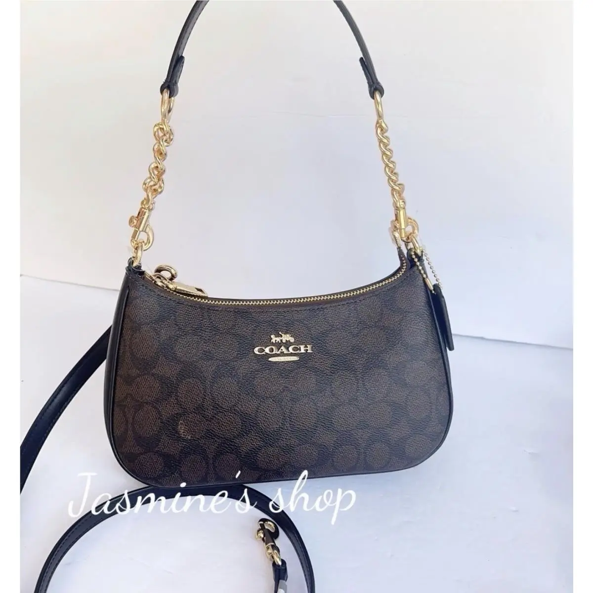 Teri Shoulder Bag In Signature Canvas cv933 by Coach